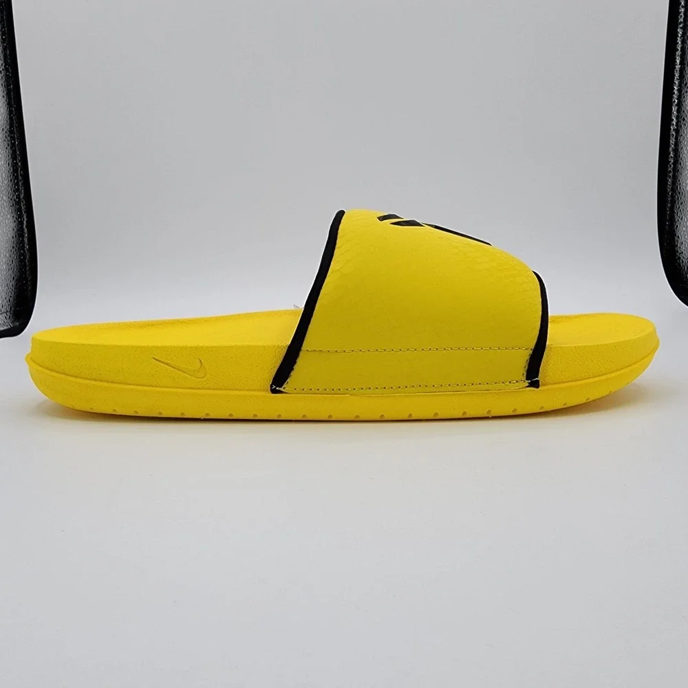 Nike Kobe Off Court Slides Mens 11 Lightning Yellow‎ Black Mamba Logo Sandal NEW